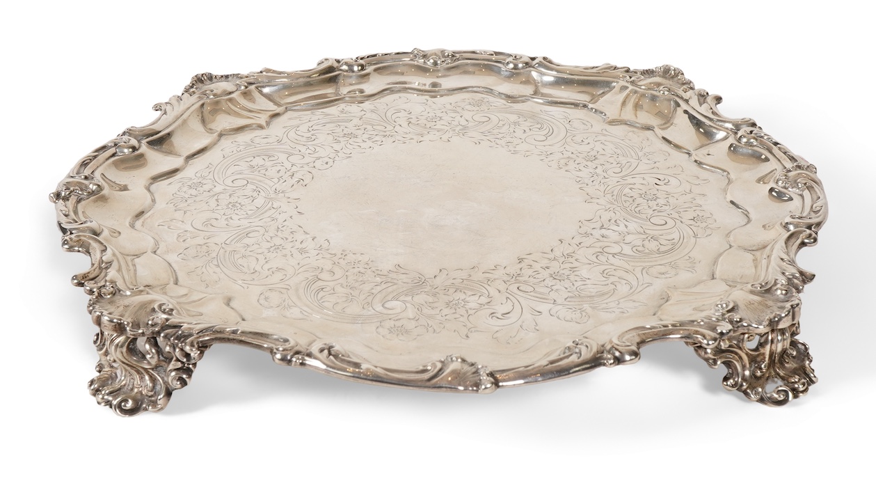 An early Victorian silver salver, by Paul Storr